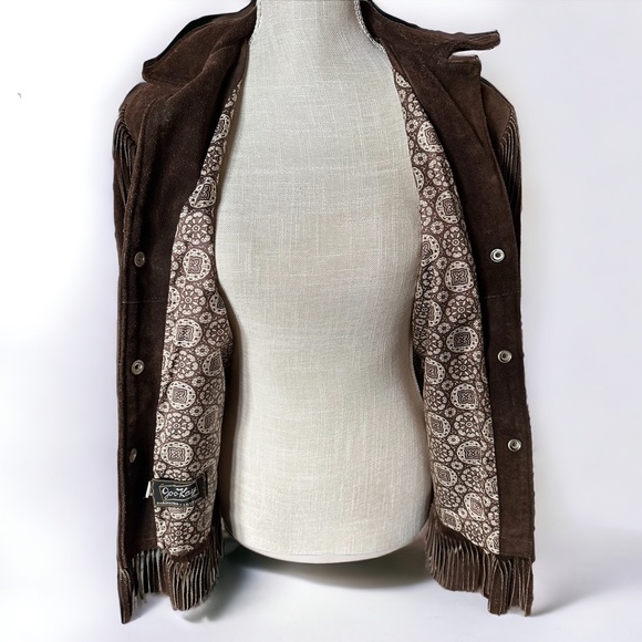 1970s Joo-Kay Chocolate Suede Fringe Leather Jacket - Picture 7 of 10